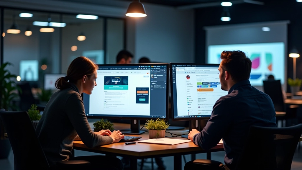 Pracovní prostor s designéry pracujícími na tooltip designech