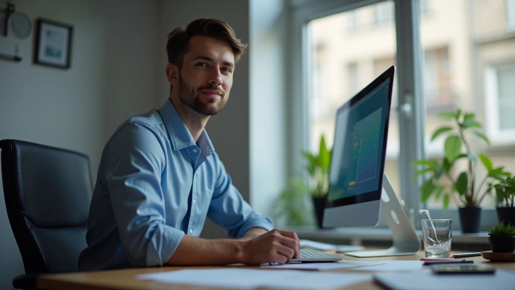Zkušený designér v moderní kanceláři